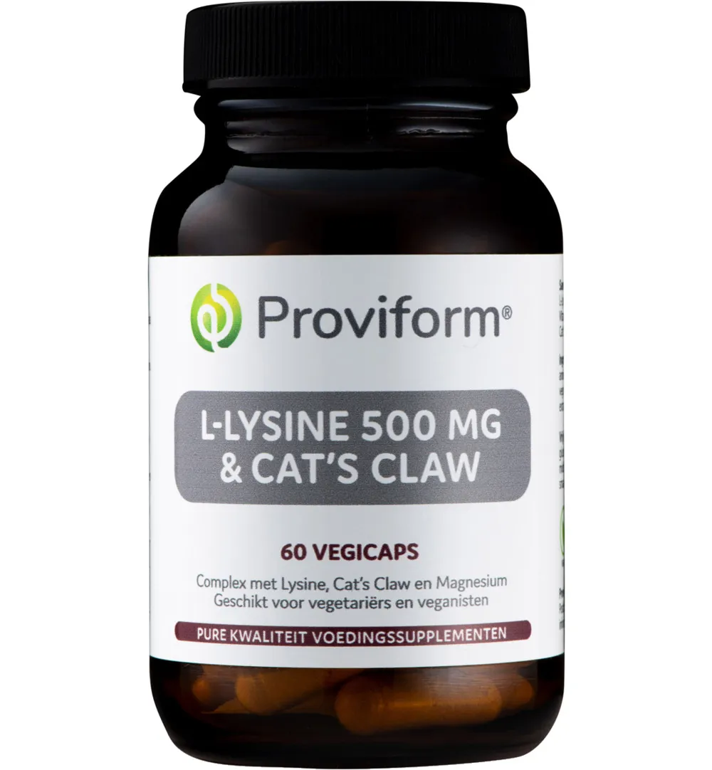 Proviform L-Lysine 500 Mg & Cats Claw (60 vega capsules)