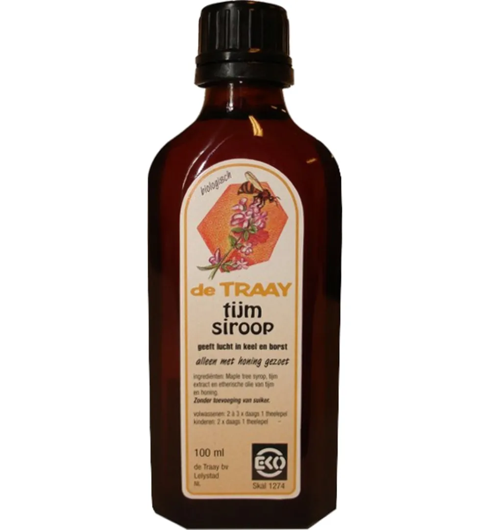 De Traay Tijm siroop eko bio (100 ml)