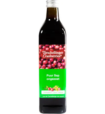 Terschellinger Cranberrysap ongezoet bio (750 ml)