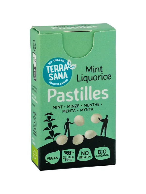 TerraSana Droppastilles mint bio (25 gr)