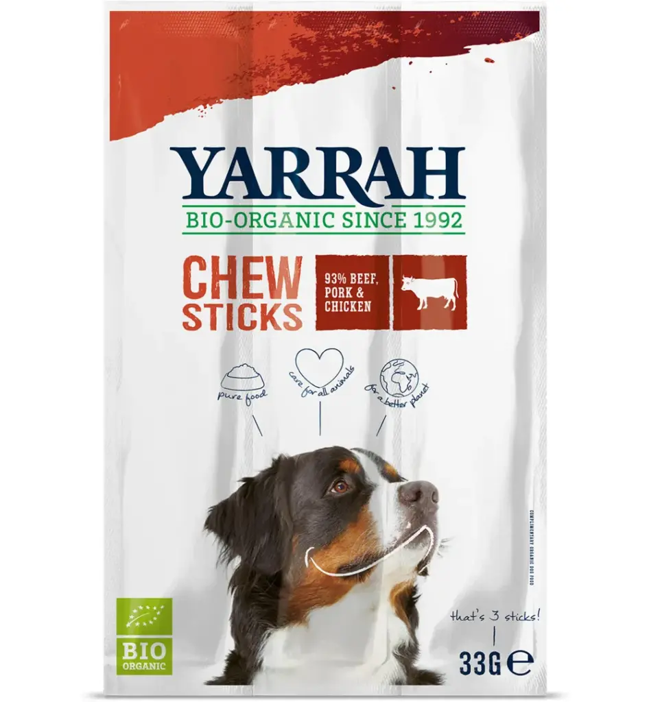 Yarrah Hond Kauwstaafjes Bio (33 gr)