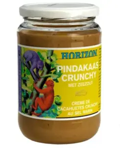 Horizon Pindakaas crunchy met zeezout eko bio (650 gr)