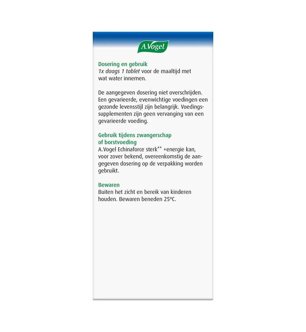 A.Vogel Echinaforce Tablet Sterk & Energie (30 Tabletten) - image 2