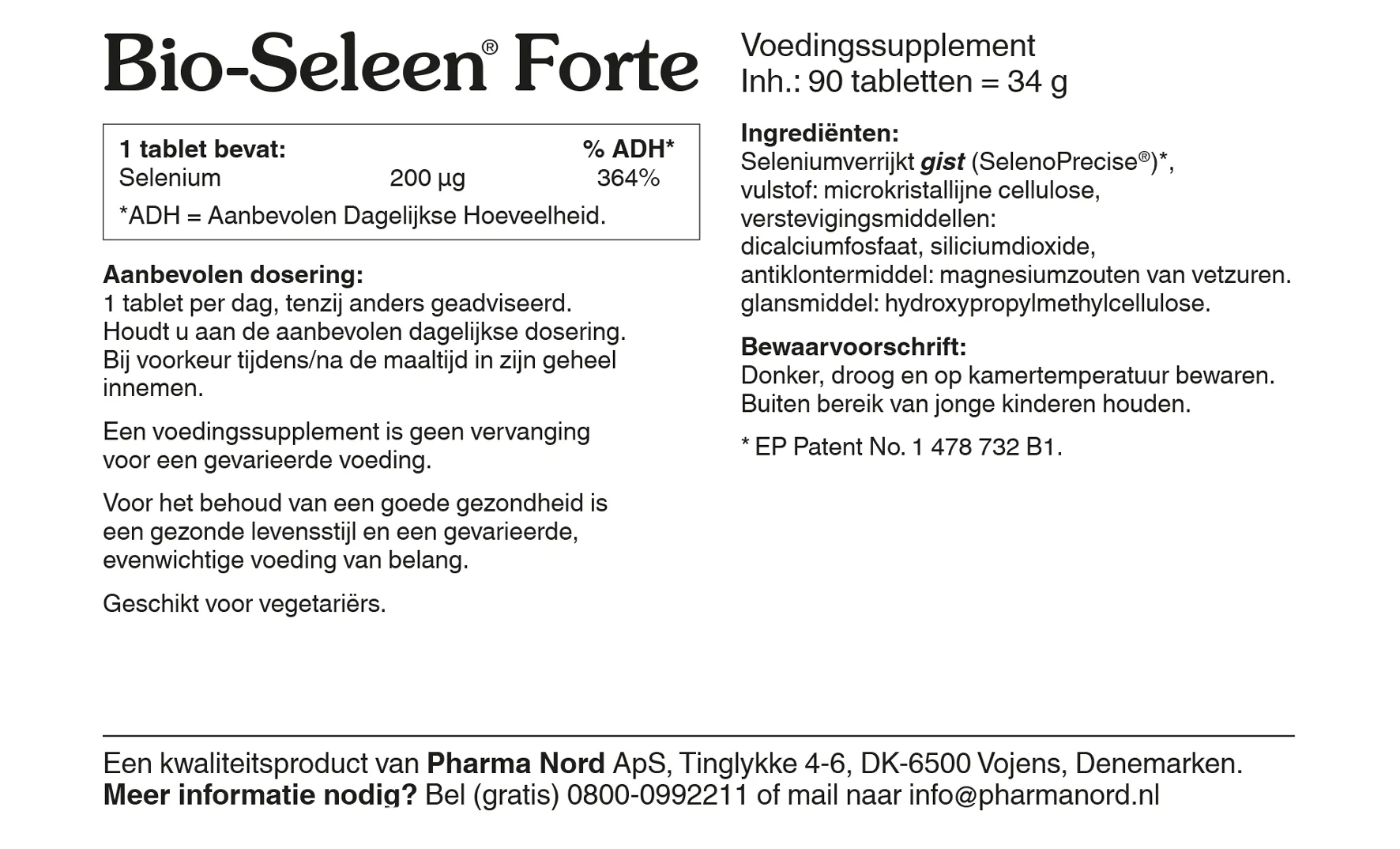 Pharma Nord Bio Seleen Forte (90 tabletten)