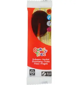 Candy Tree Aardbei lollie bio (1 stuk)