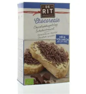 De Rit Chocoreale hagelslag melk bio (225 gr)