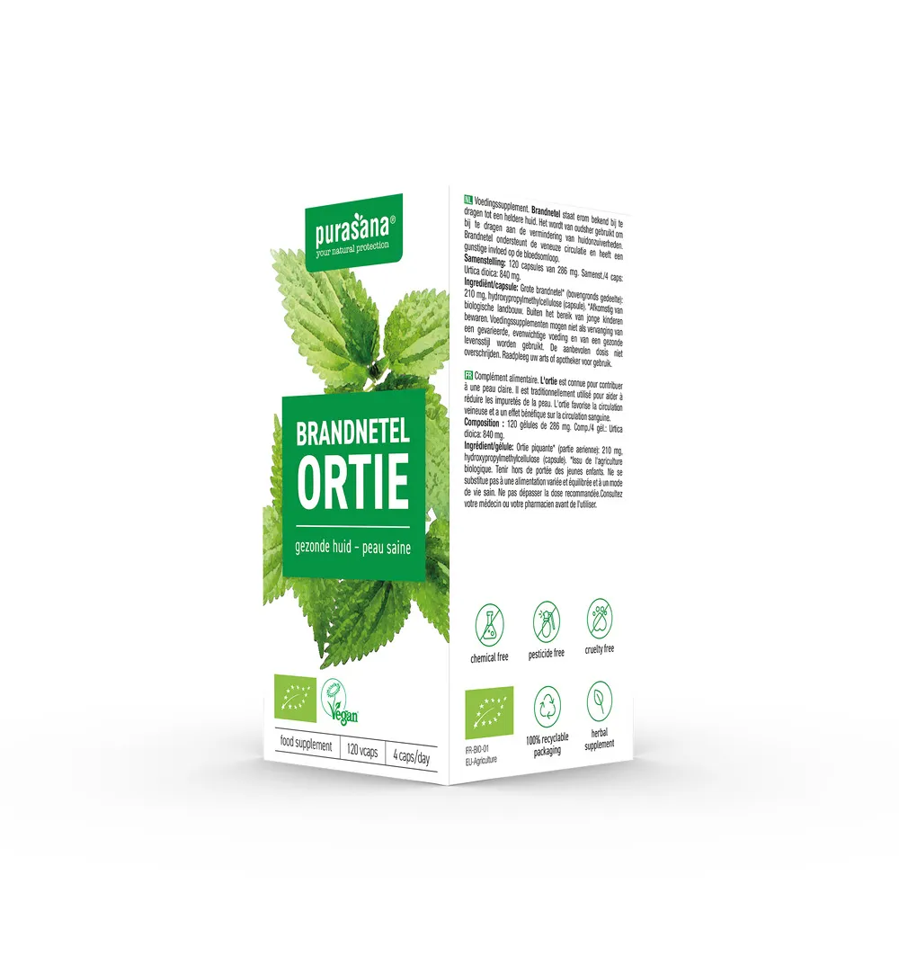Purasana Brandnetel/Ortie Vegan Bio (120 vega capsules) - image 4