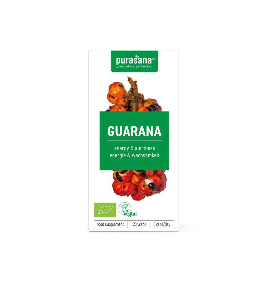 Purasana Guarana Vegan Bio (120 vega capsules)