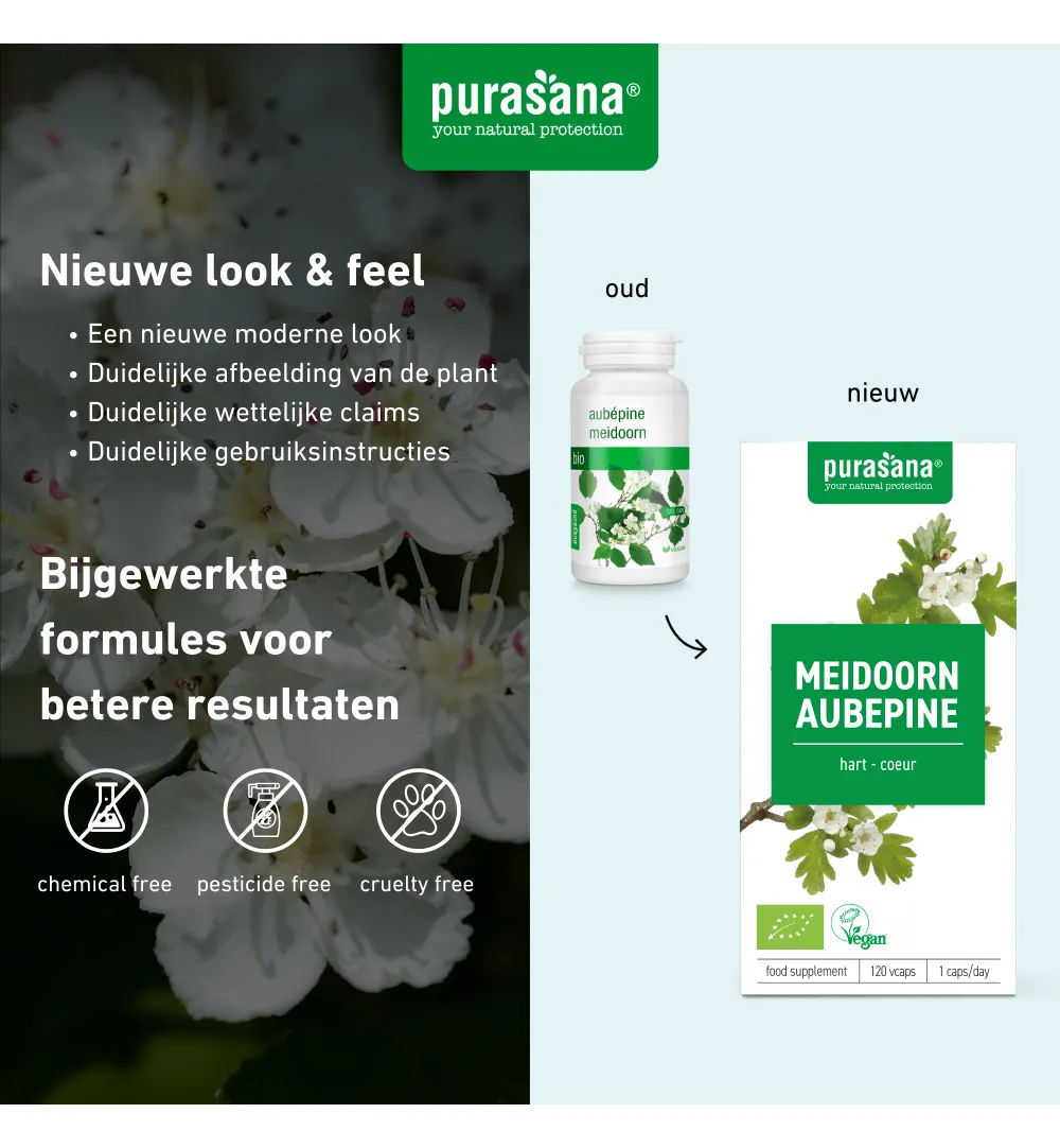 Purasana Meidoorn/Aubepine Vegan Bio (120 vega capsules) - image 7