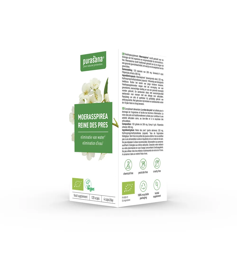 Purasana Moerasspirea/Reine Des Pres Vegan Bio (120 vega capsules) - image 4
