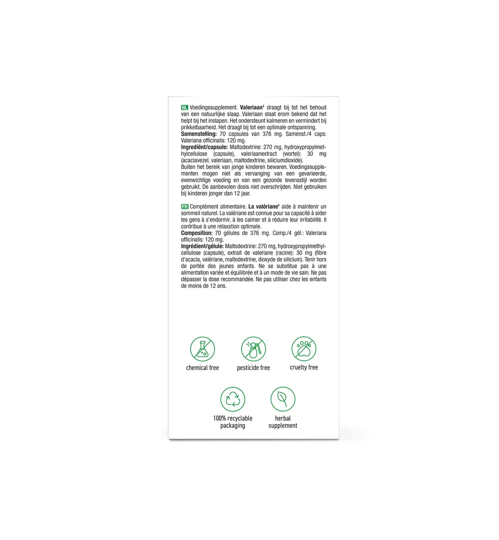 Purasana Valeriaan/Valeriane Vegan (70 capsules) - image 2