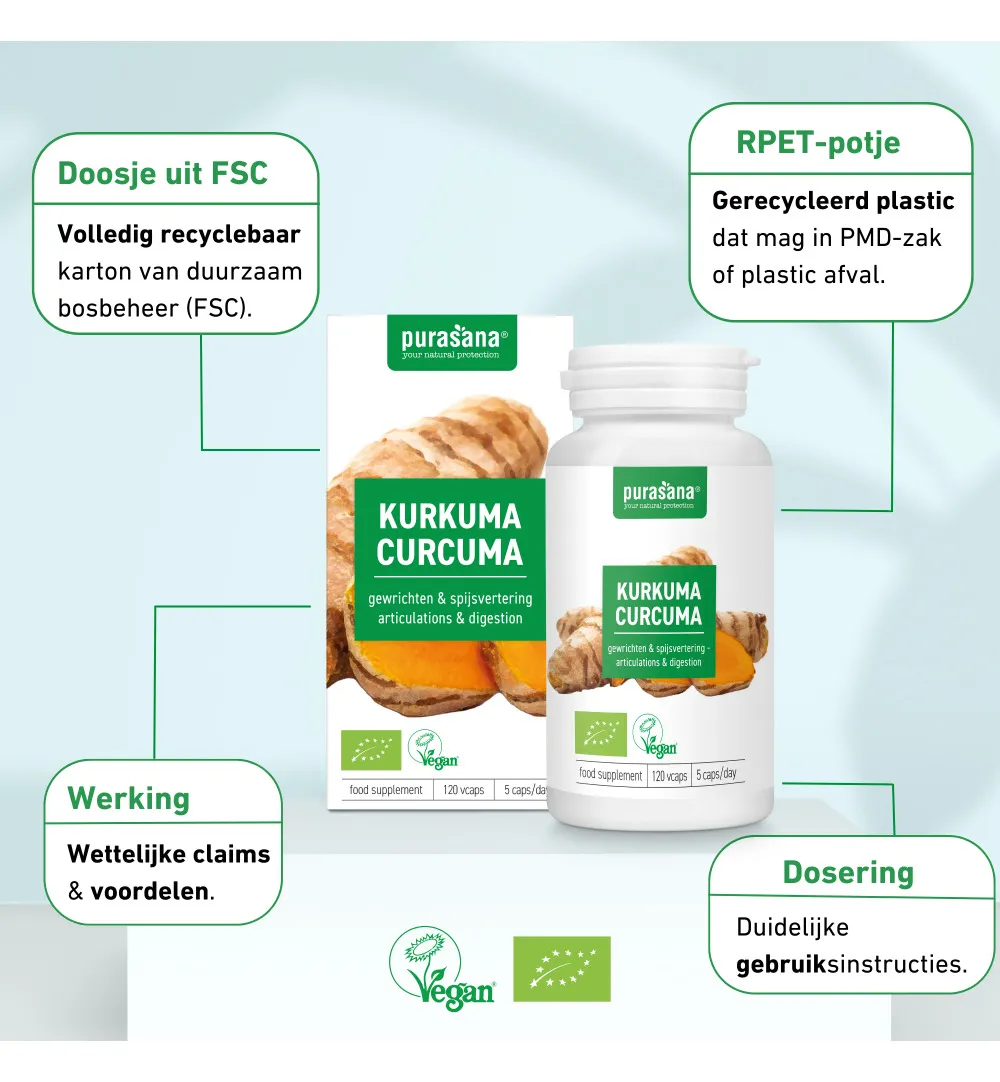 Purasana Curcuma Vegan Bio (120 vega capsules) - image 8