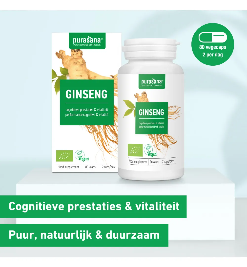 Purasana Ginseng Vegan Bio (80 vega capsules) - image 6