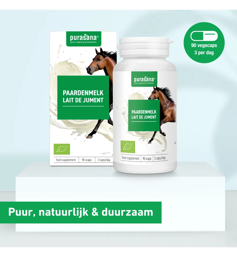 Purasana Paardenmelk Bio (90 vega capsules) - image 6
