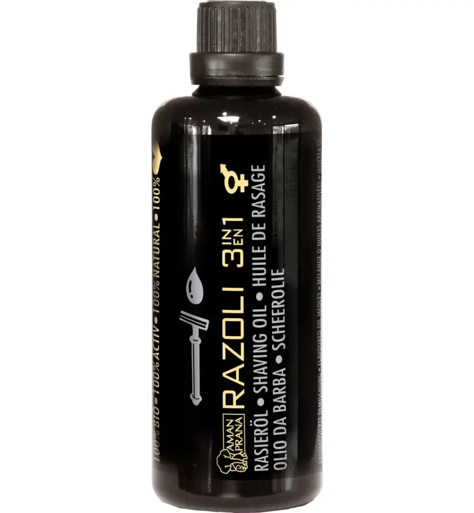 Amanprana Razoli 3-in-1 scheerolie (100 ml)