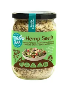 Terrasana Raw Hennepzaad Gepeld In Glas Bio (275 gr)