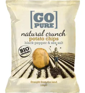 Go Pure Chips handcooked black pepper & seasoning (125 gr)