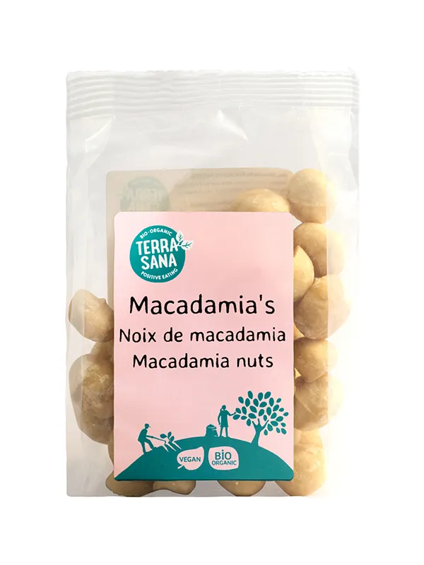 TerraSana RAW Macadamianoten gepeld bio (100 gr)