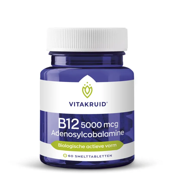 Vitakruid B12 5000 Mcg Actief Adenosylcobalamine Vitamine (60 tabletten)
