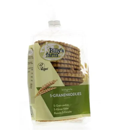 Billy's Farmgranenkoekjes 5granen bio (175 gr)