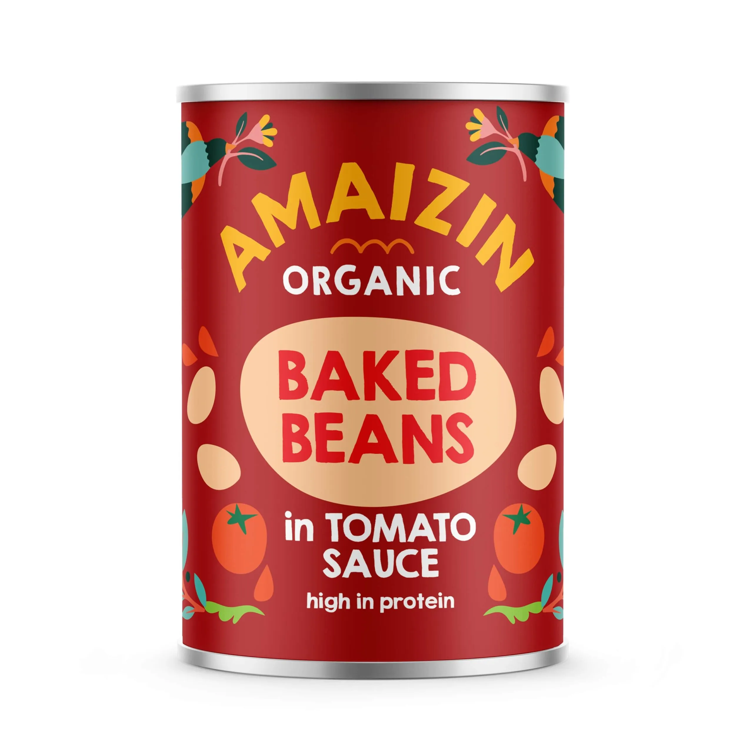 Amaizin Witte Bonen In Tomatensaus Bio (400 gr)
