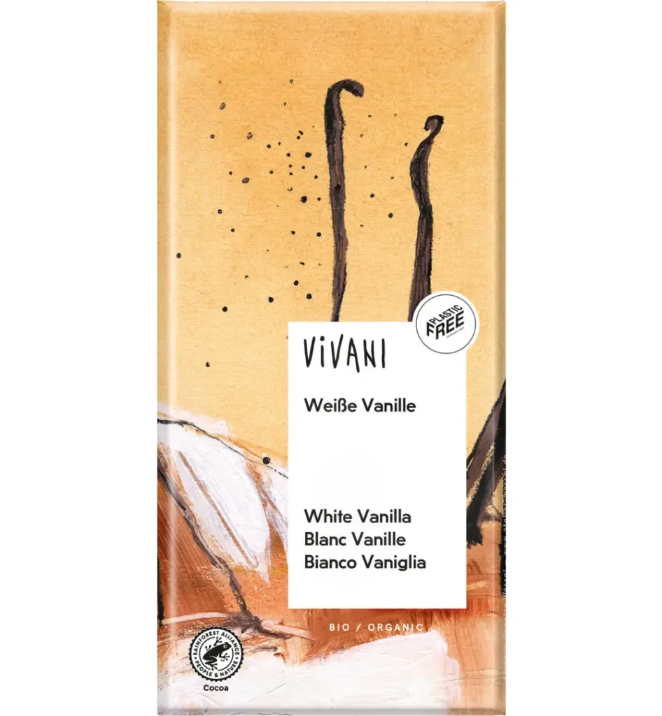 Vivani Chocolade Wit Vanille Bio (80 gr)