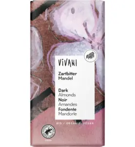 Vivani Chocolade Puur met Amandelen Bio (100 gr)