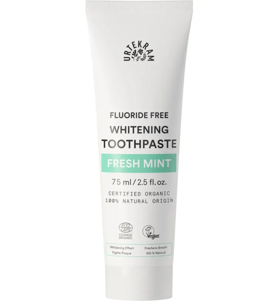 Urtekram Tandpasta whitening fresh mint (75 ml)