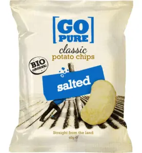 Go Pure Chips naturel gezouten bio (40 gr)