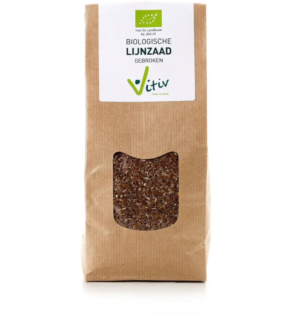 Vitiv Lijnzaad Gebroken Bio (500 gr)