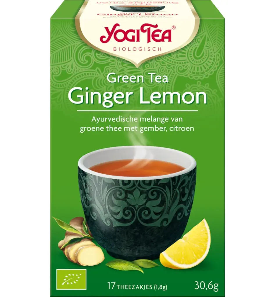 Yogi Tea green tea ginger lemon bio (17 stuks)