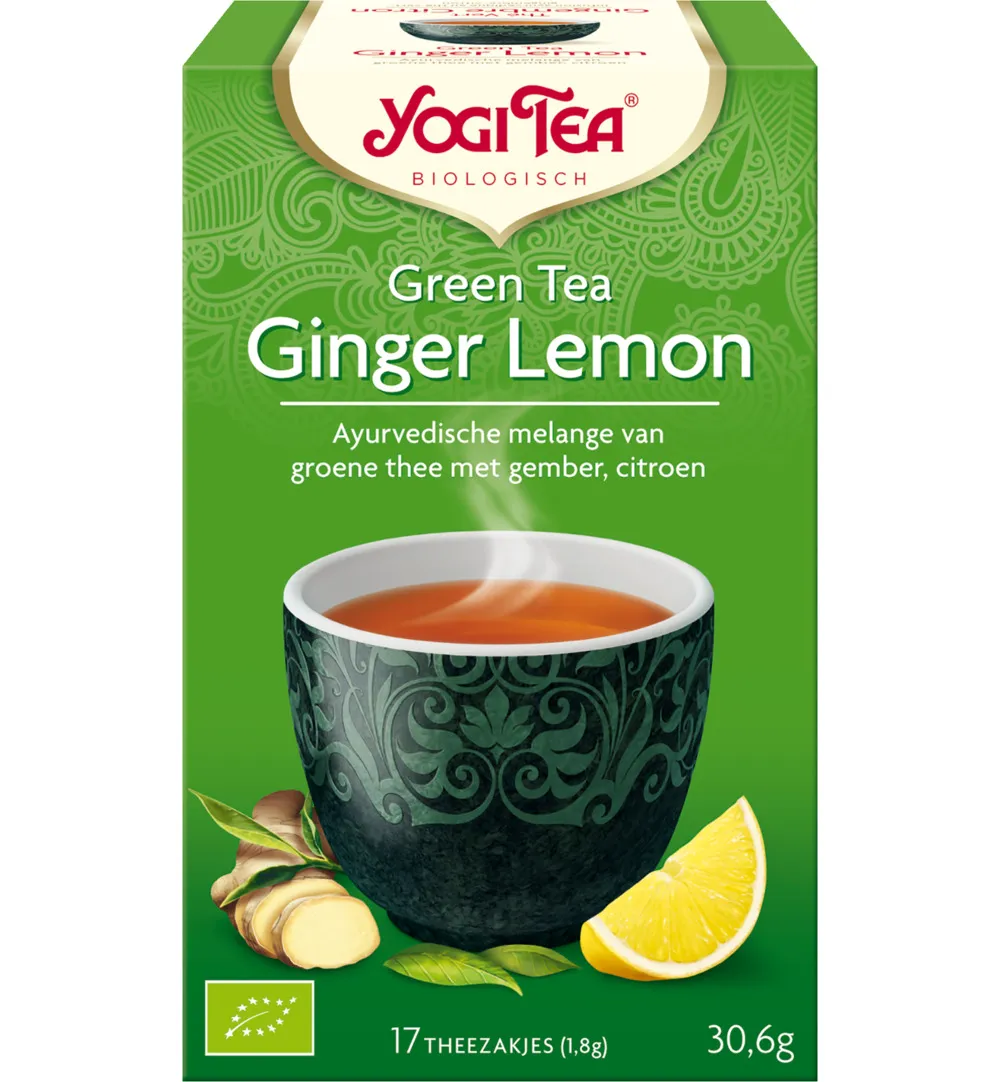 Yogi Tea green tea ginger lemon bio (17 stuks)