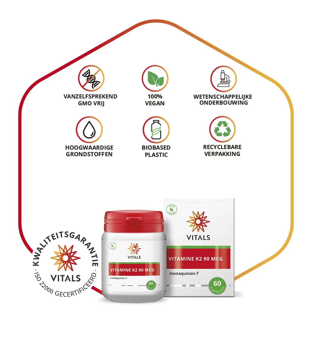Vitals Vitamine K2 90 mcg (60 vega capsules) - image 4