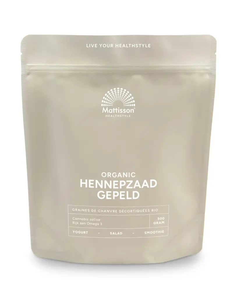 Mattisson Absolute Hemp Seeds Hulled Hennepzaad Gepeld Bio (500 gr)