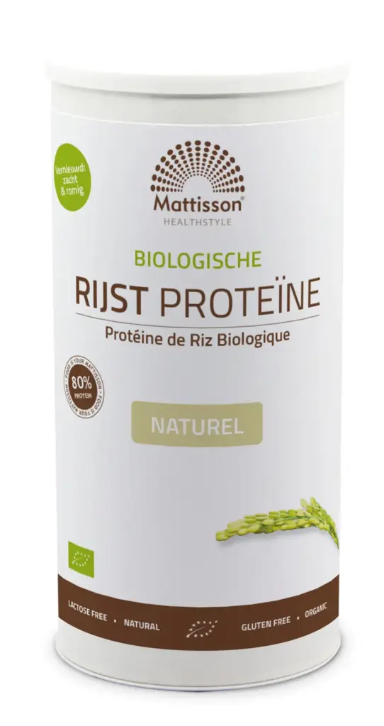 Mattisson Rijst Proteine Naturel Vegan 80% Bio (500 gr)