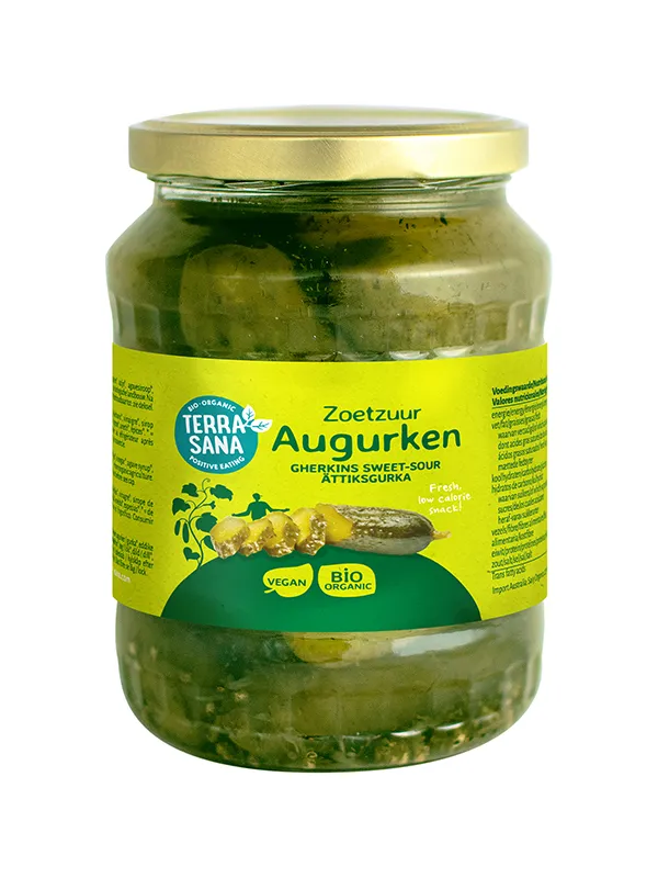 Terrasana Augurken Fris Zoet/Zuur Bio (670 gr)
