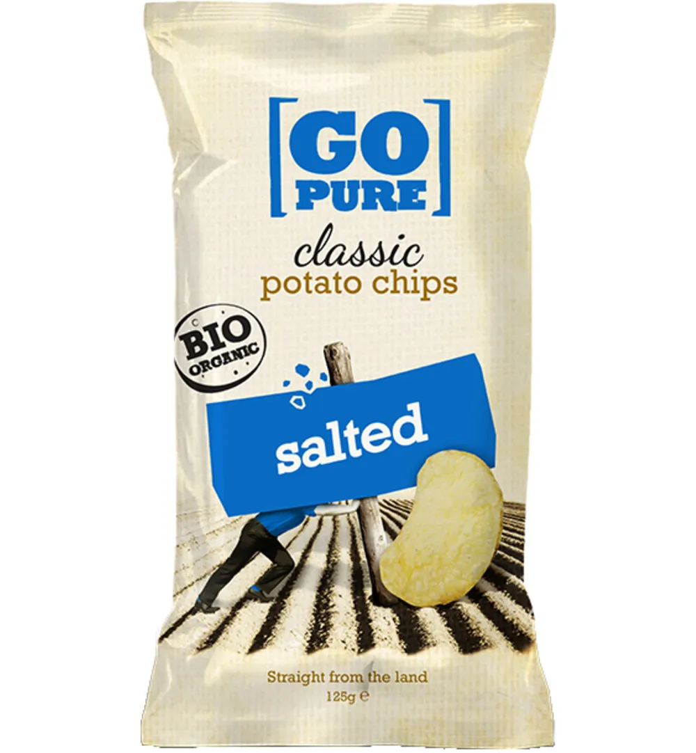 Go Pure Chips naturel gezouten bio (125 gr)