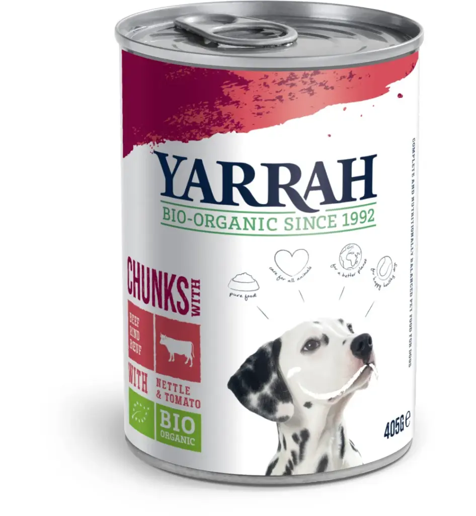 Yarrah Hond Brok Rund In Saus Bio (405 gr)