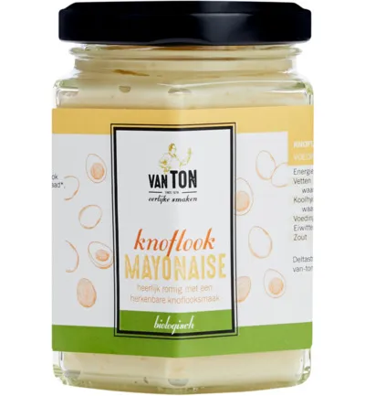 Van TON Mosterd Mayonaise Knoflook Bio (160 ml)