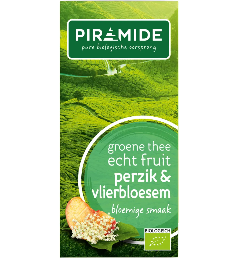 Piramidegroene Thee Perzik Vlierbloesem Bio (20 stuks)