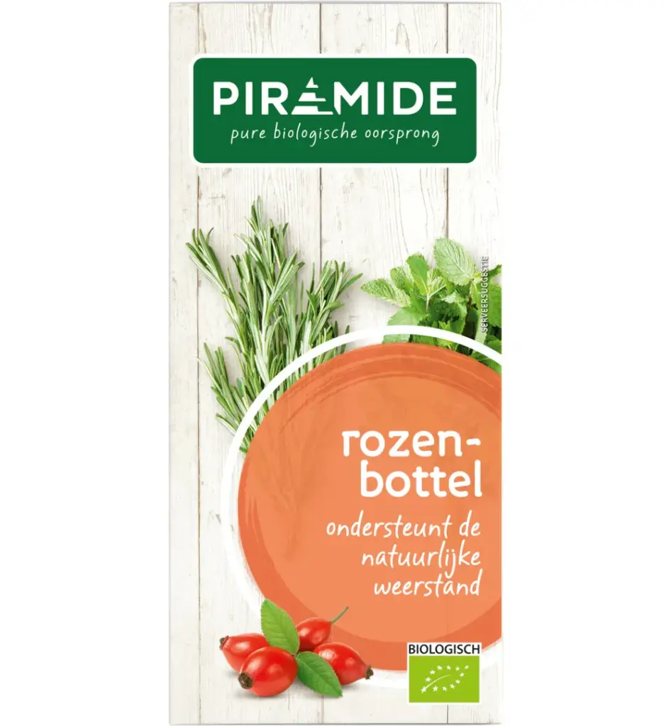 Piramide Rozenbottel Thee Eko Bio (20 stuks)