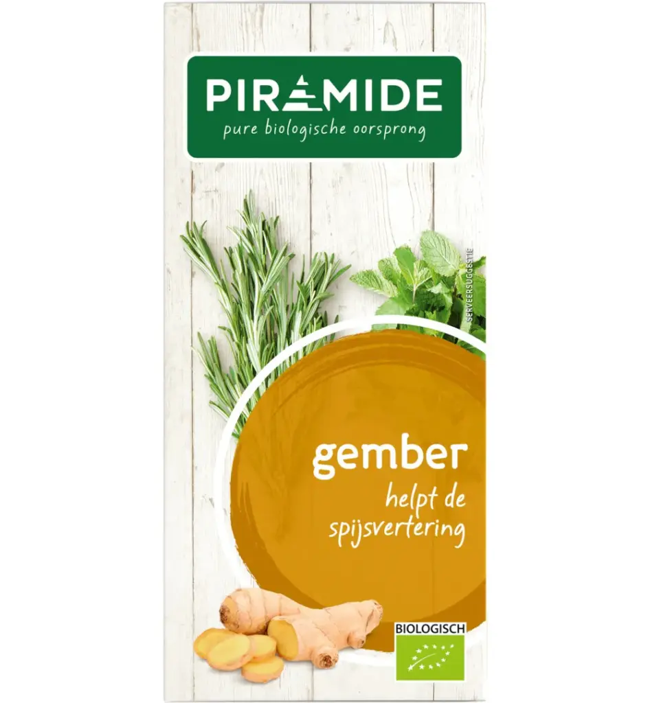 Piramide Gember Thee Eko Bio (20 stuks)