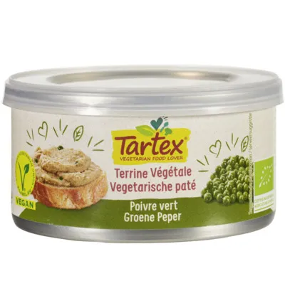 Tartex Pate Groene Peper Bio (125 gr)