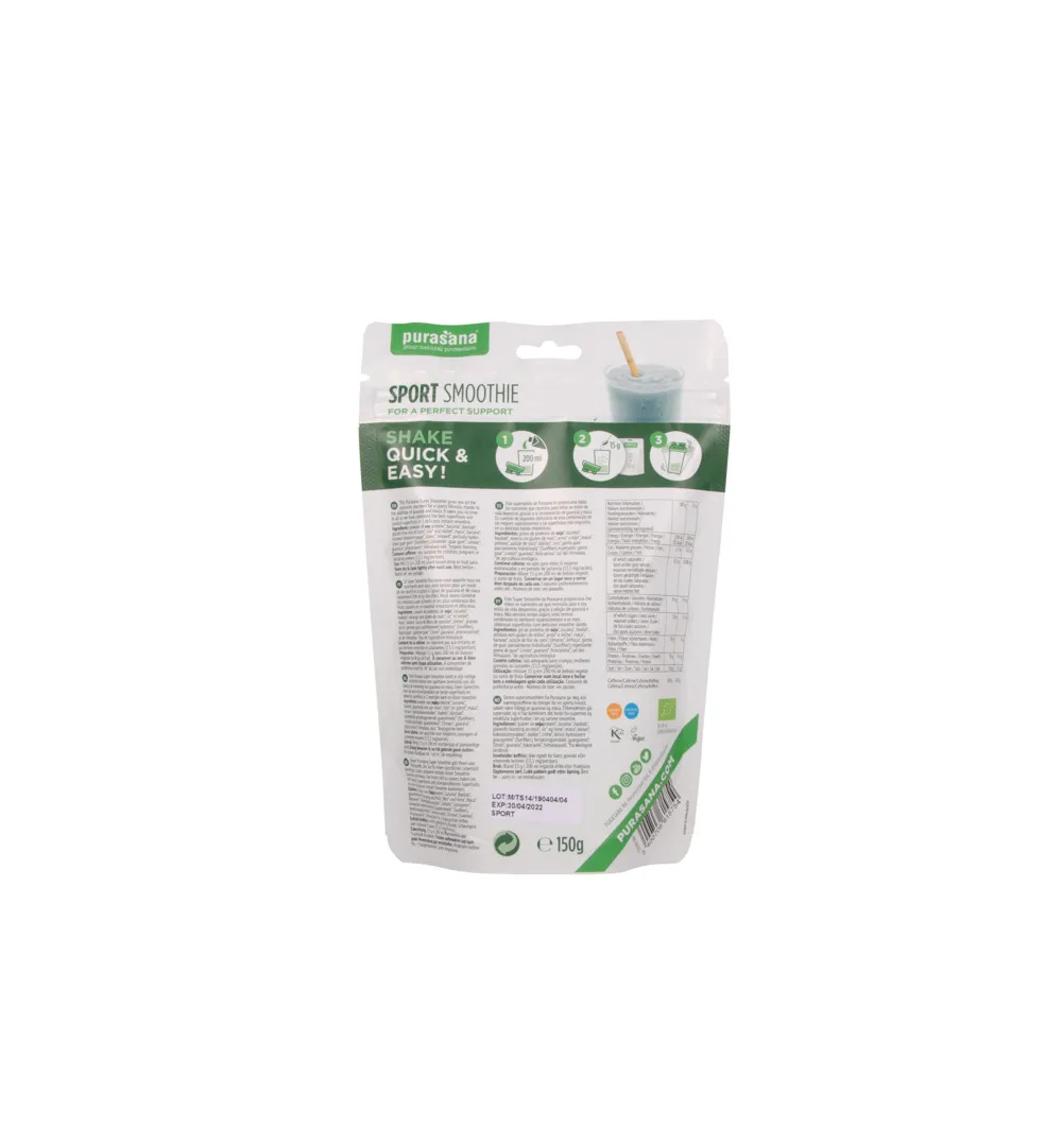 Purasana Sport Smoothie Shake Vegan Bio (150 gr)