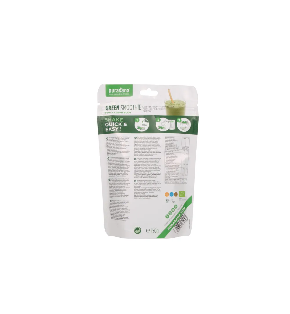 Purasanagreen Smoothie Shake Vegan Bio (150 gr)