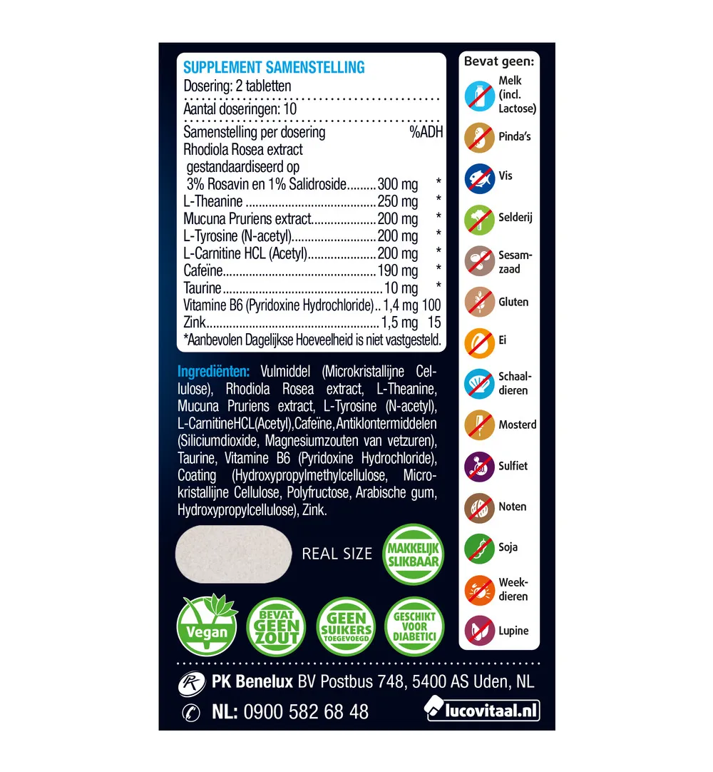 Lucovitaal Mentale Focus Pil (20 tabletten) - image 2