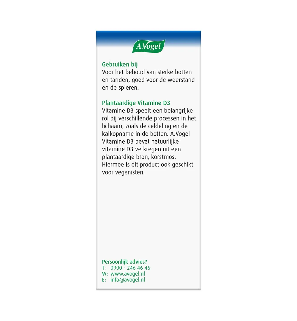 A.Vogel Vitamine D3 10ug (100 tabletten) - image 3