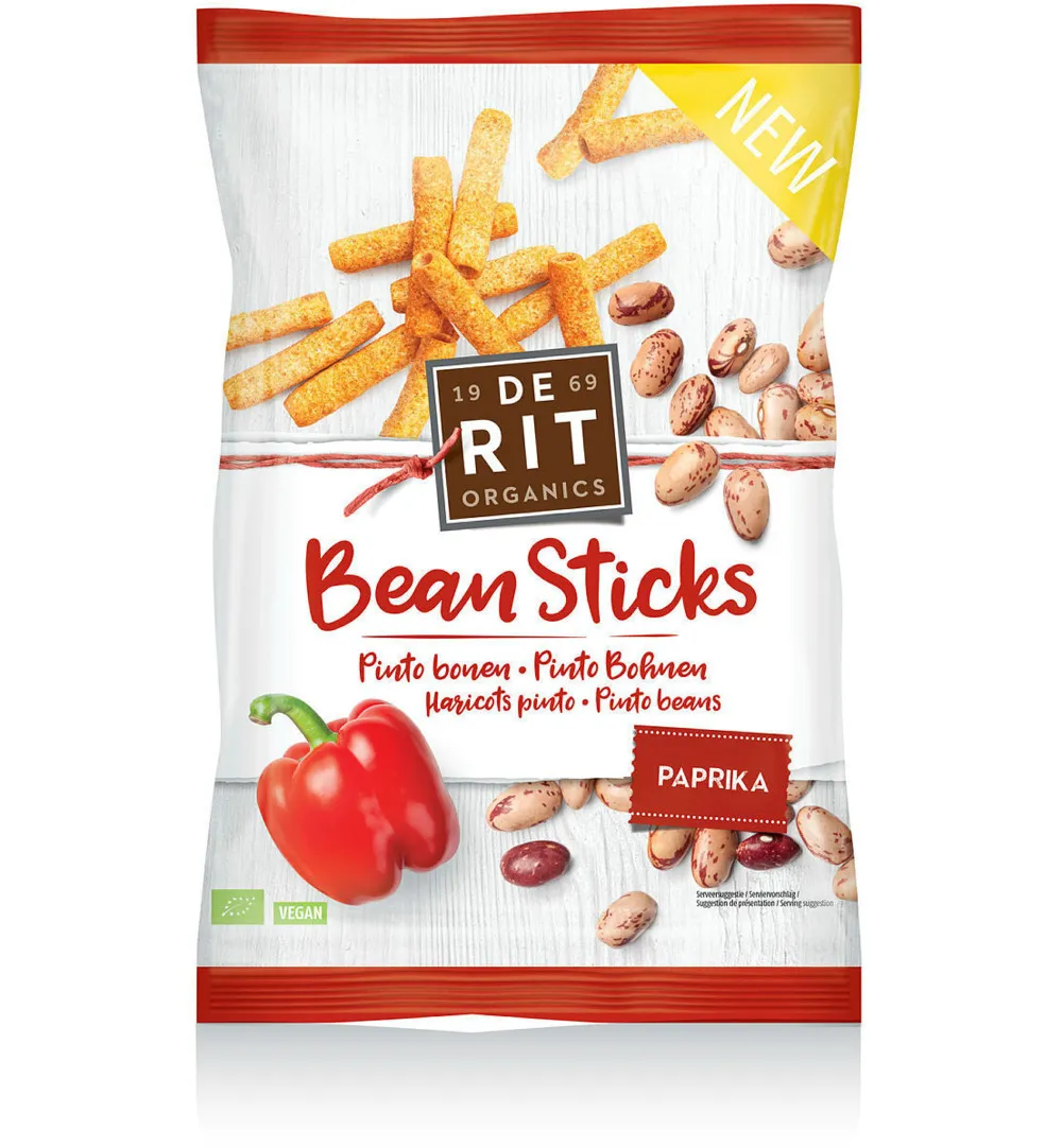 De Rit Bean Sticks Paprika Bio (75 gr)