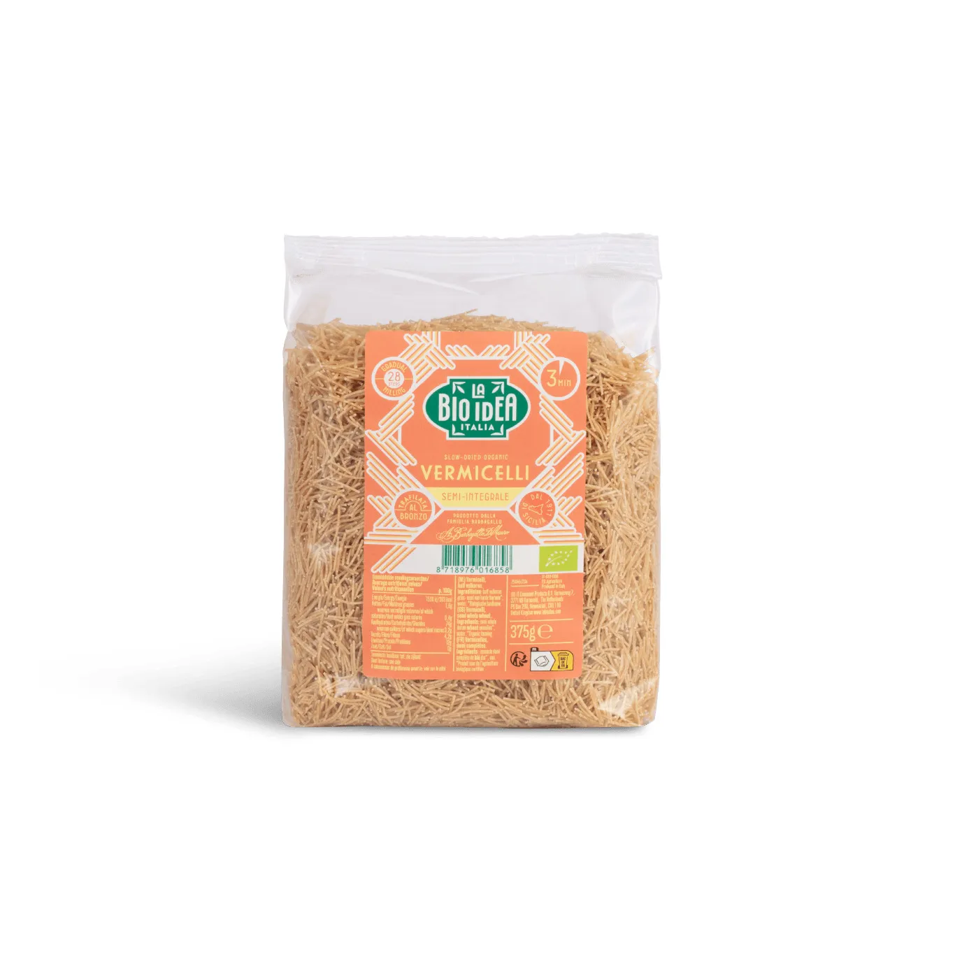 La Bio Idea Vermicelli Half Volkoren Bio (375 gr)