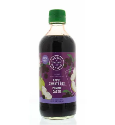 Your Organic Nature Diksap appel zwarte bes bio (400 ml)